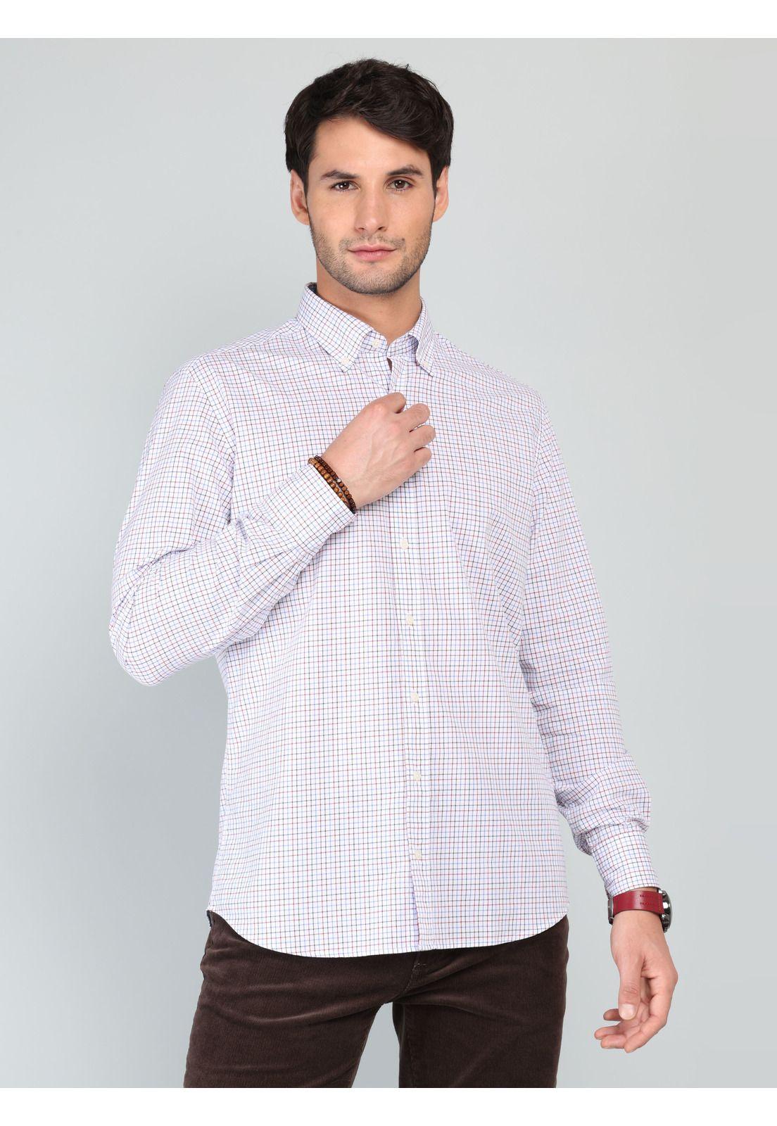 Camisa A Cuadros Regular Fit Rojo Arrow CM33003RO-0