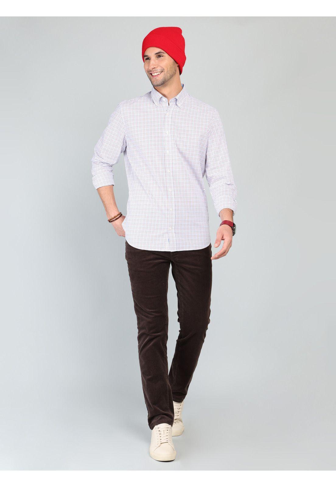 Camisa A Cuadros Regular Fit Rojo Arrow CM33003RO-3