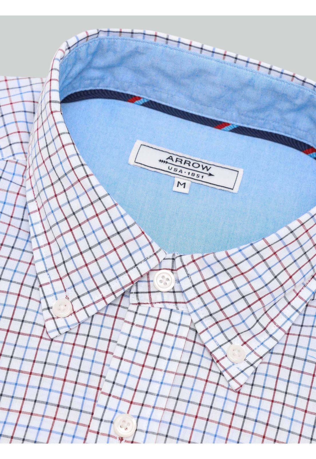 Camisa A Cuadros Regular Fit Rojo Arrow CM33003RO-4