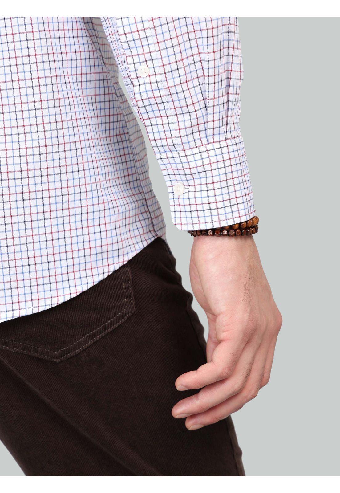 Camisa A Cuadros Regular Fit Rojo Arrow CM33003RO-5