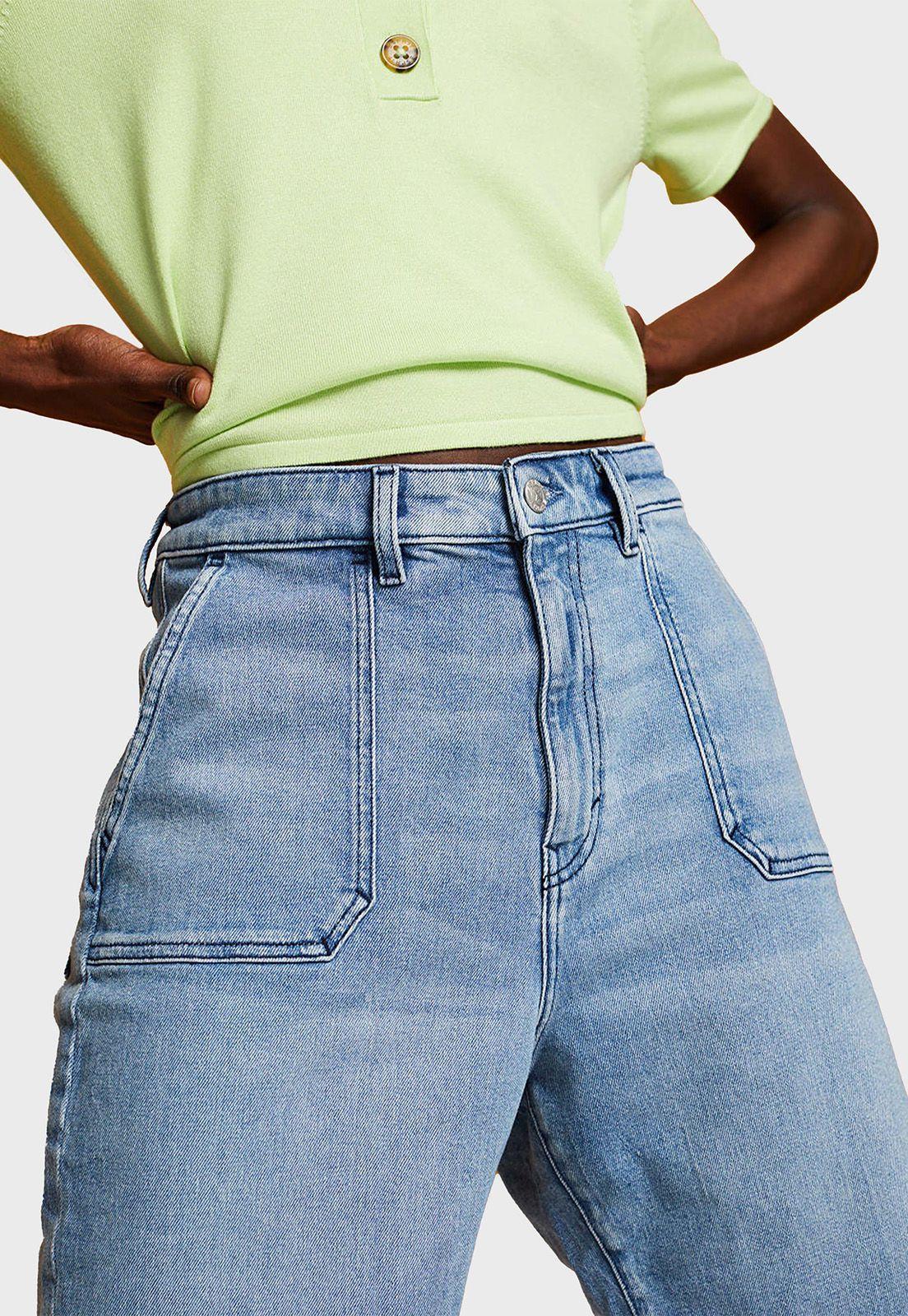 Shorts De Mezclilla Corte Largo Mujer Esprit-2