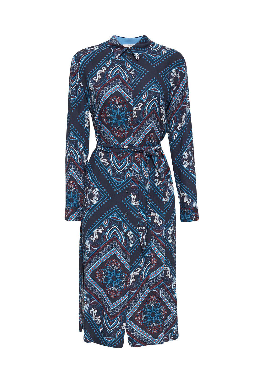 Vestido camisero con estampado-7