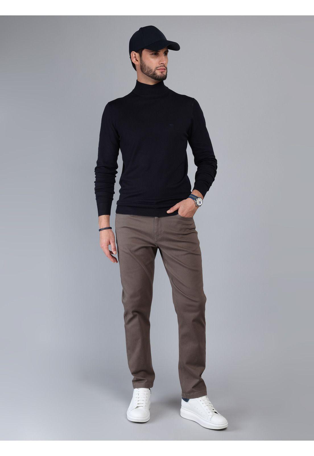 Sweater Cuello Alto Regular Fit Azul Marino Arrow SW33016NB-3