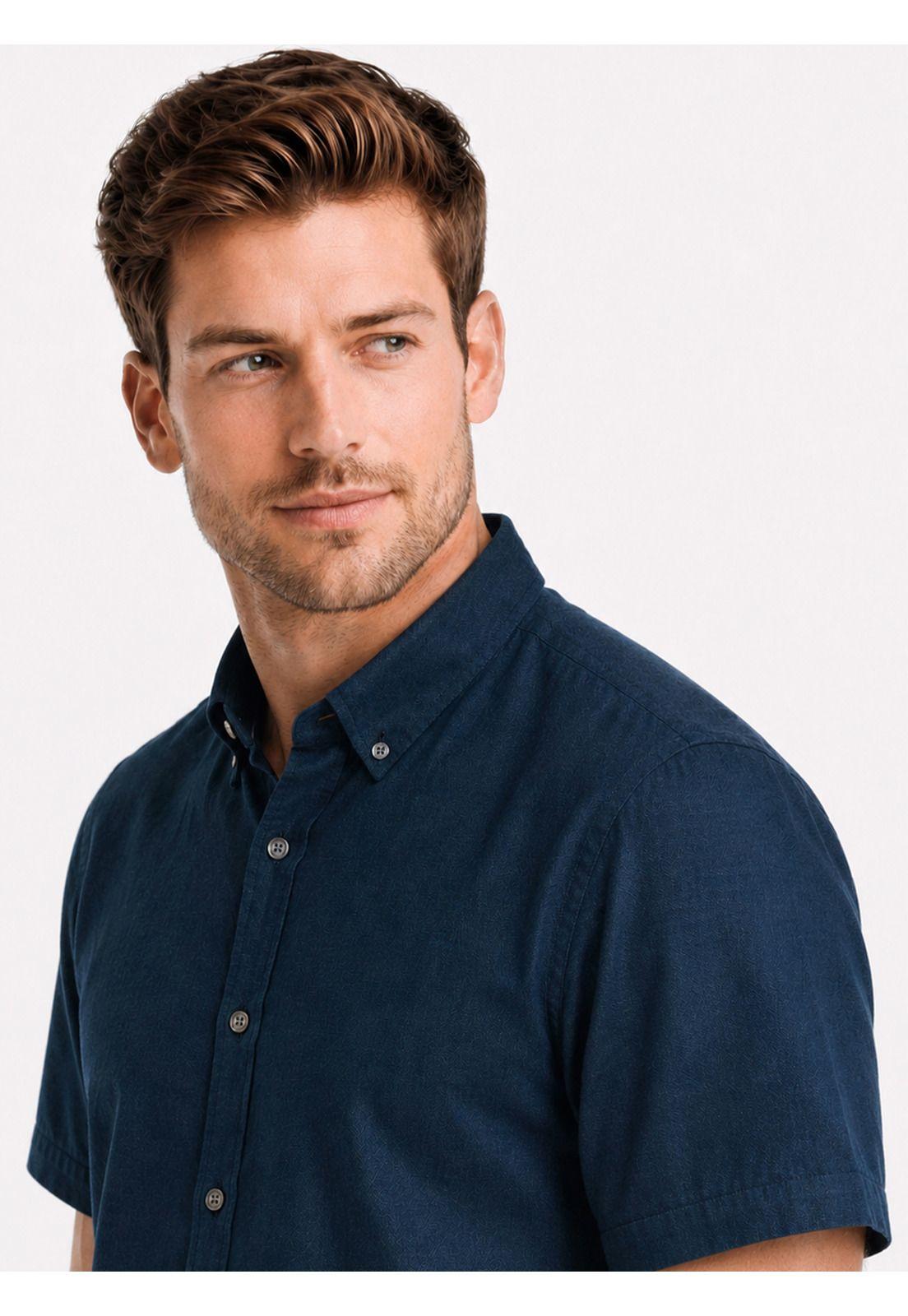Camisa Lino Algodón Regular Fit Azul Arrow CM34060AZ-2