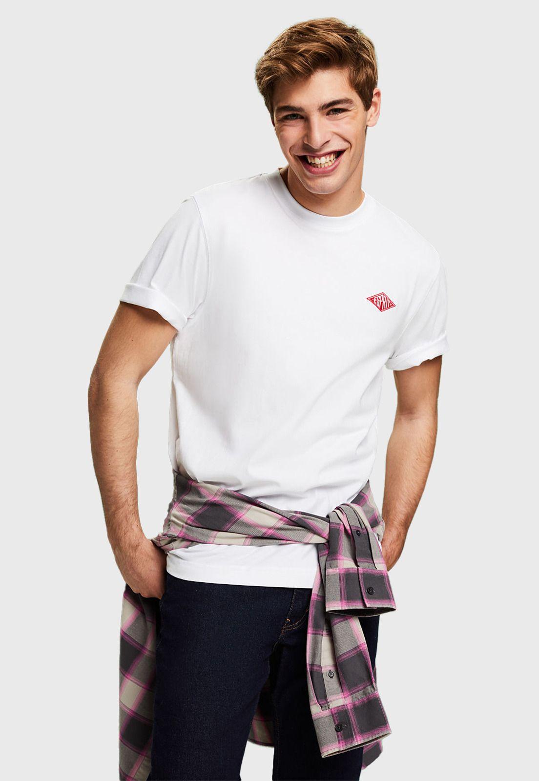 Polera De Manga Corta Con Logo Hombre Esprit-0