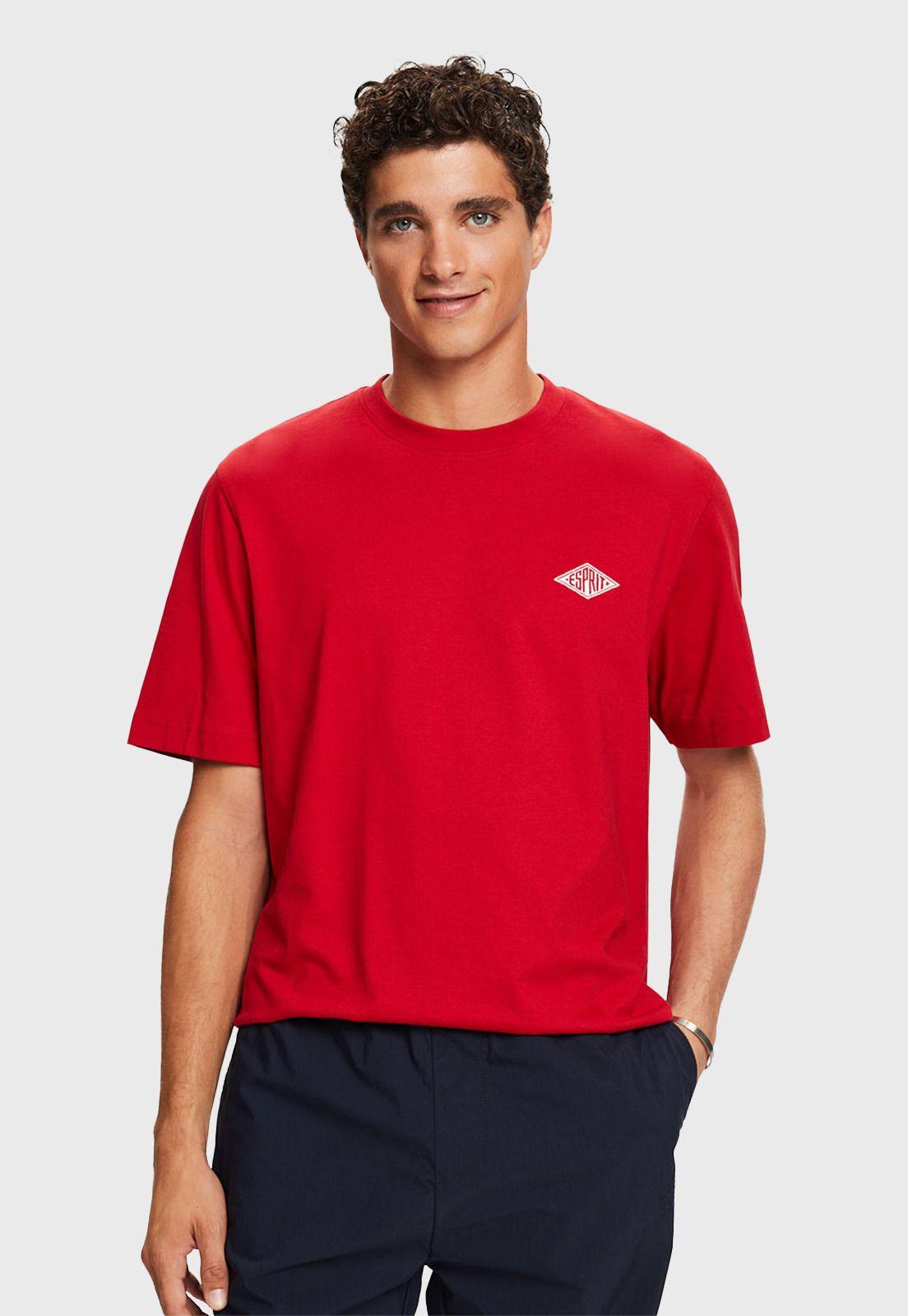 Polera De Manga Corta Con Logo Hombre Esprit-0