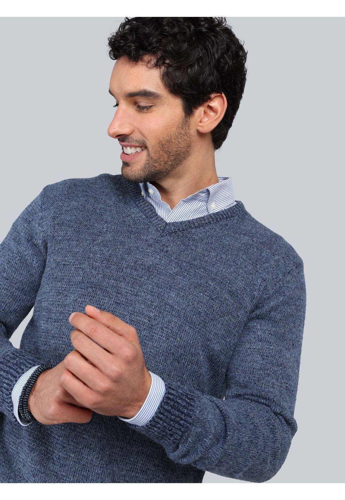 Sweater Cuello V Piero Butti PBCII50AZ-2