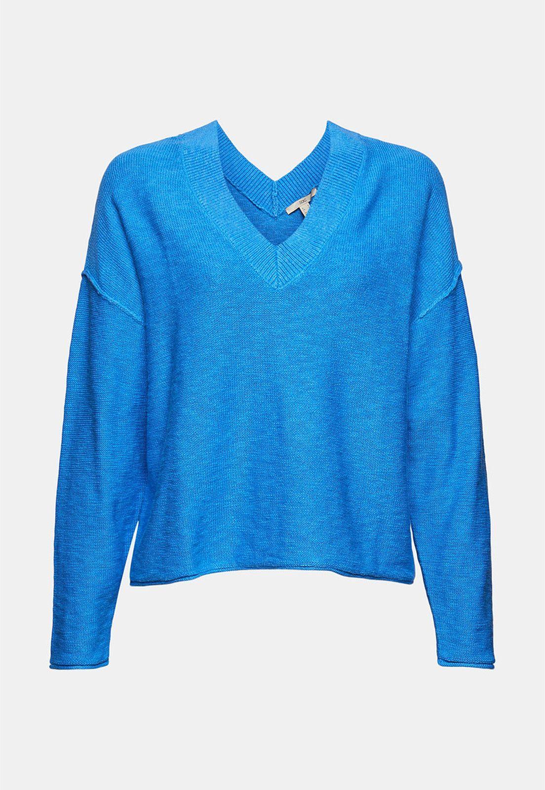 Sweater Con Cuello V Esprit-3