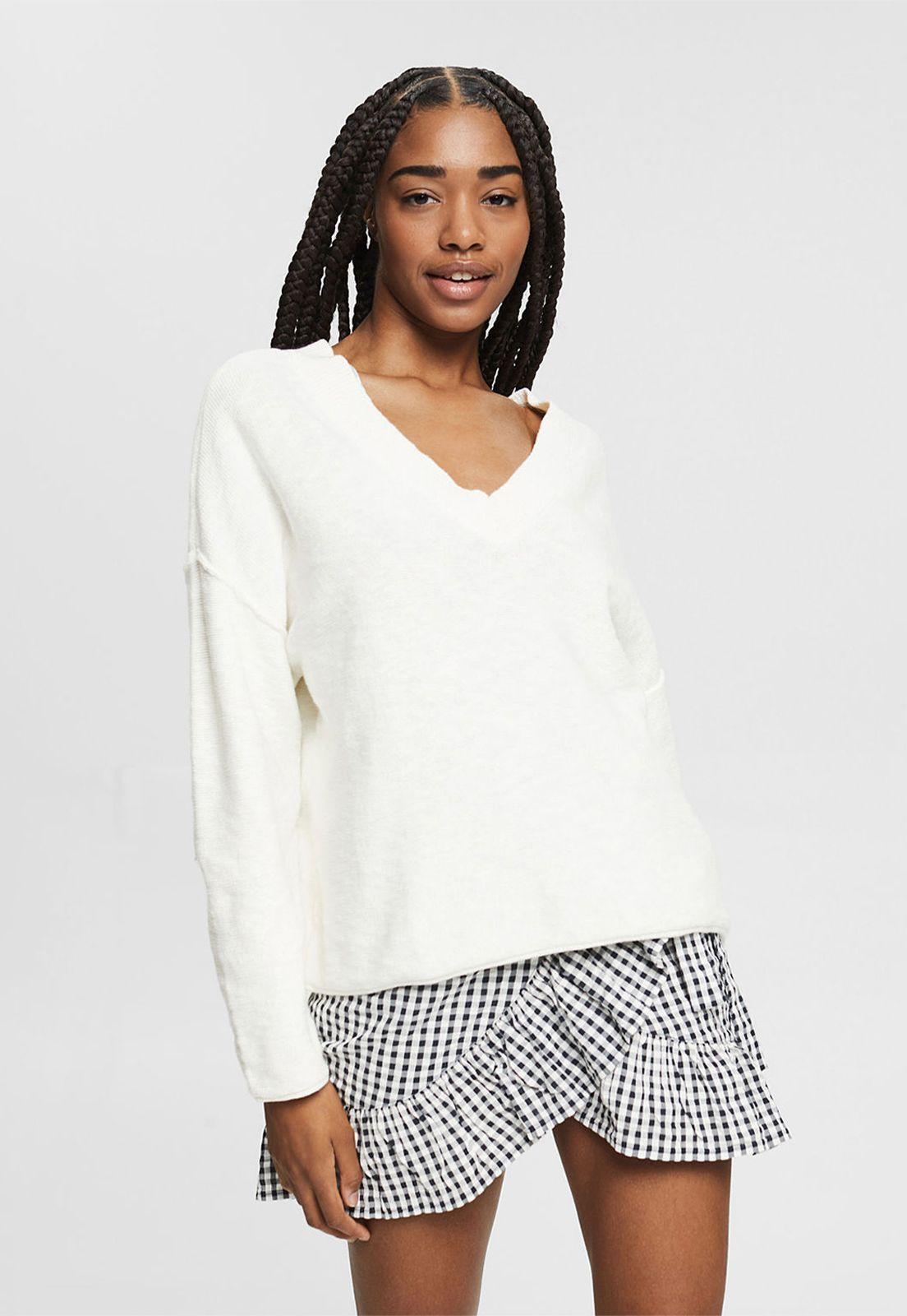 Sweater Con Cuello V Esprit-0