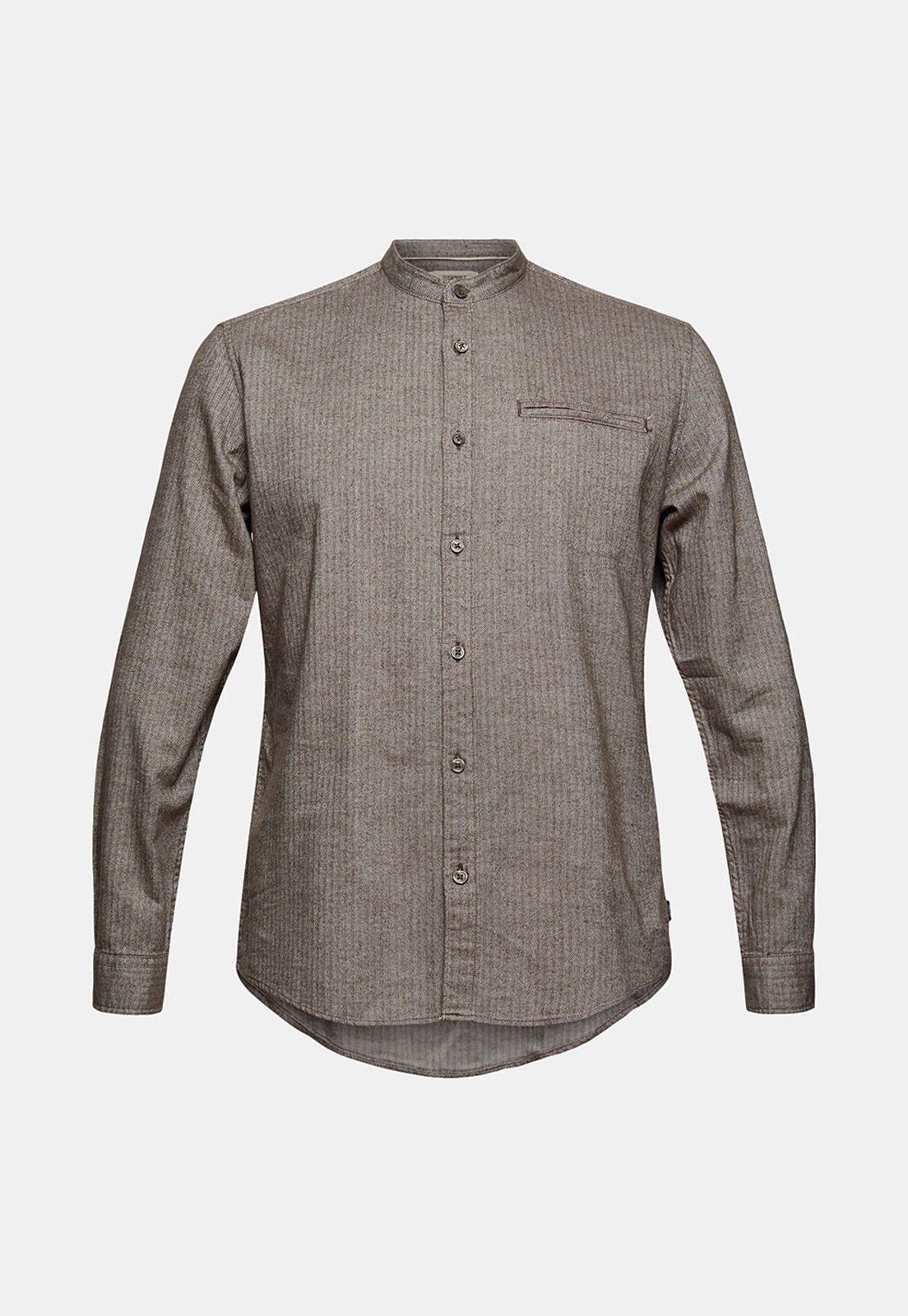 Camisa Slim Con Textura Esprit Azul marino-3