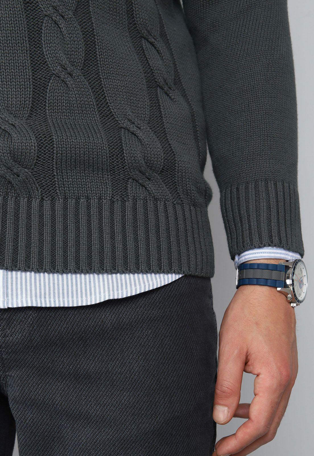 Sweater Cuello Smoking Arrow SW31045GR-4