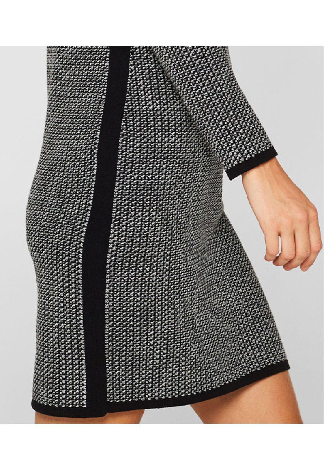 Vestido de punto con rayas y textura-1