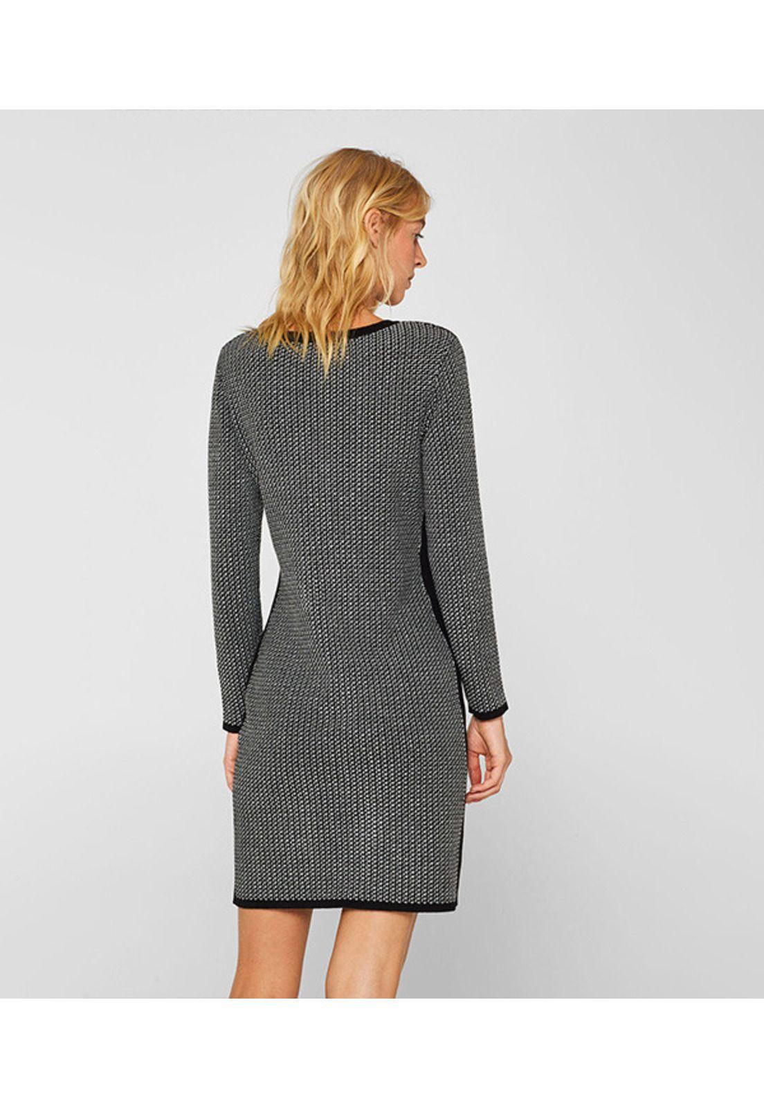 Vestido de punto con rayas y textura-2