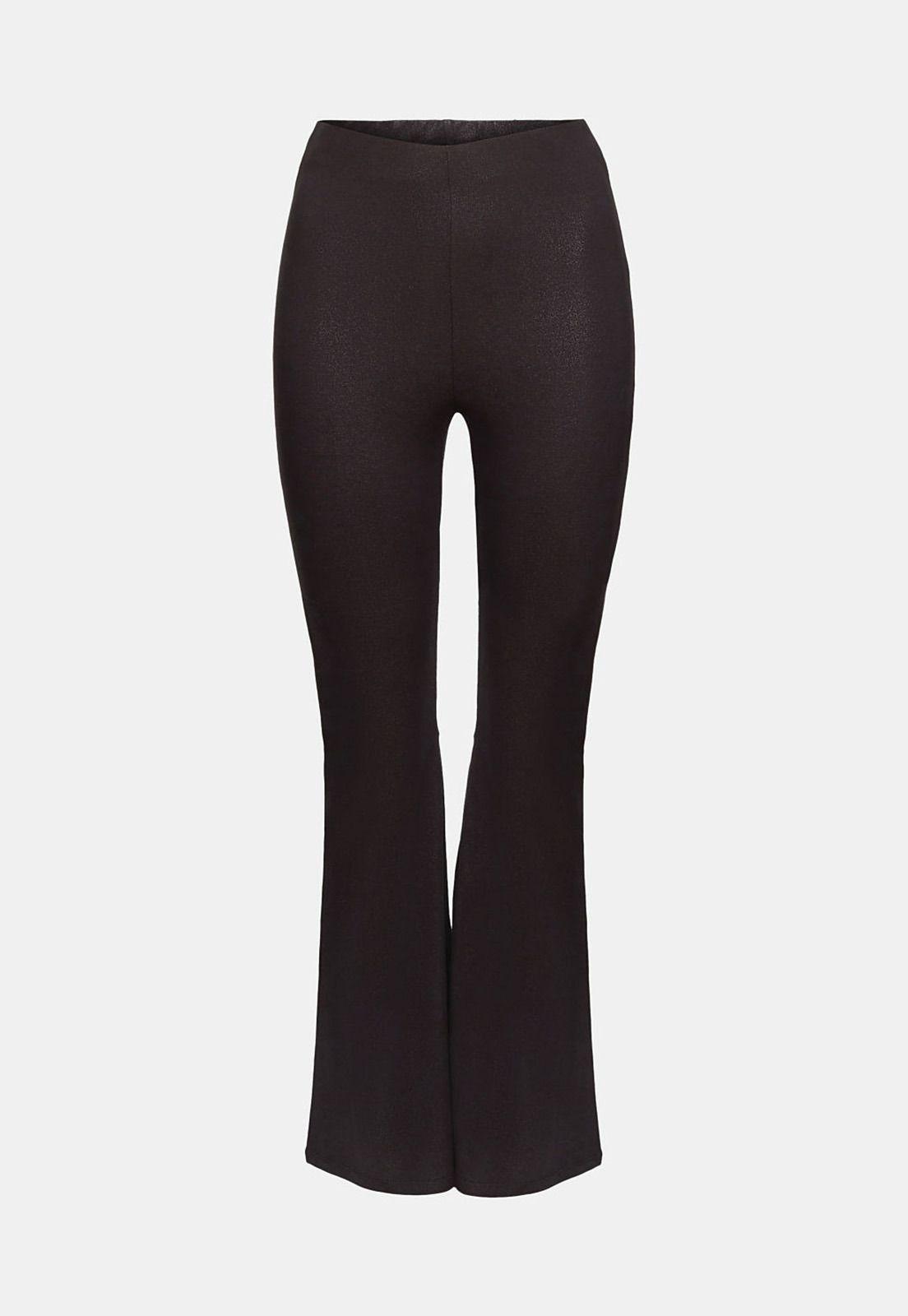 Pantalones Acampanados Con Acabado Brillante Mujer Esprit-3