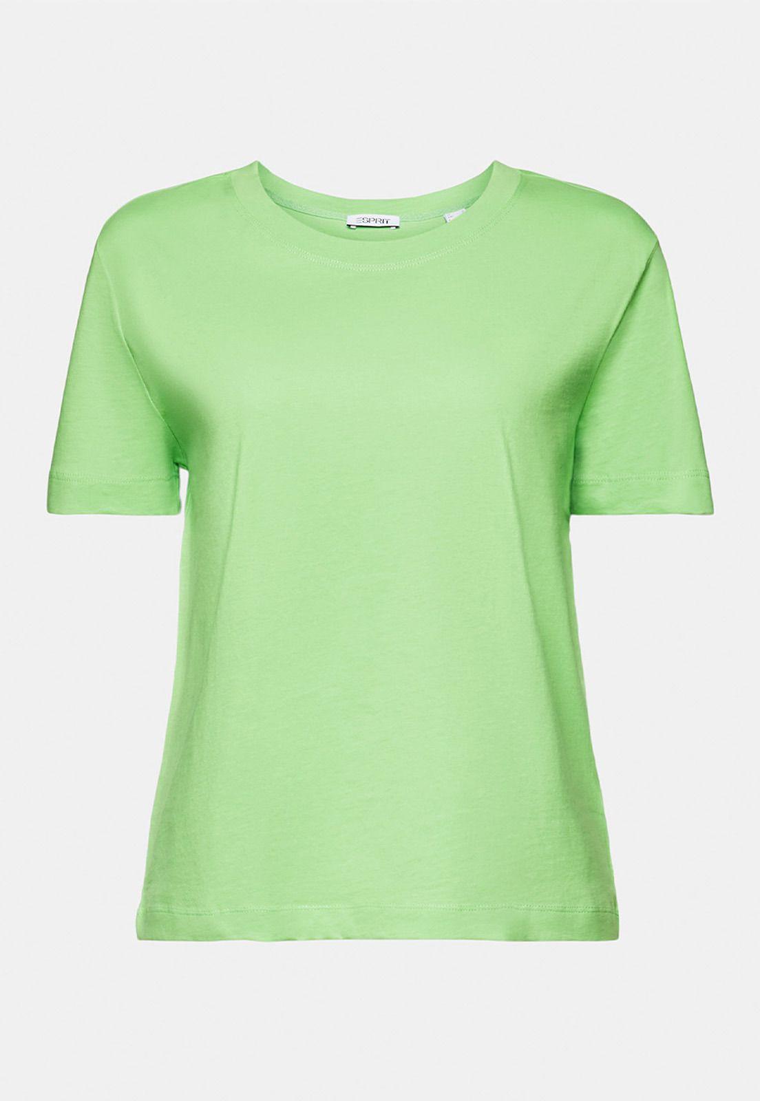Polera De Algodón Con Cuello Redondo Mujer Esprit 993EE1K308-2