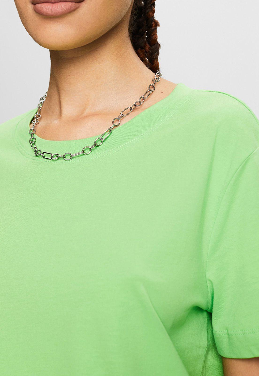 Polera De Algodón Con Cuello Redondo Mujer Esprit 993EE1K308-4