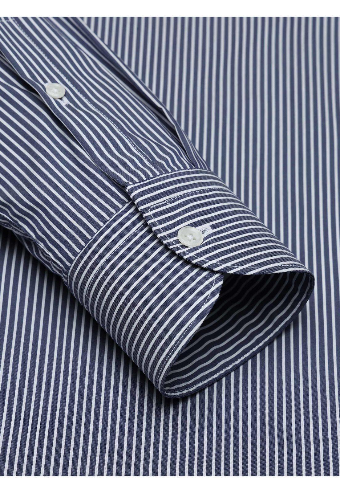 Camisa A Rayas Slim Fit Azul Arrow CMI3412AZ-5