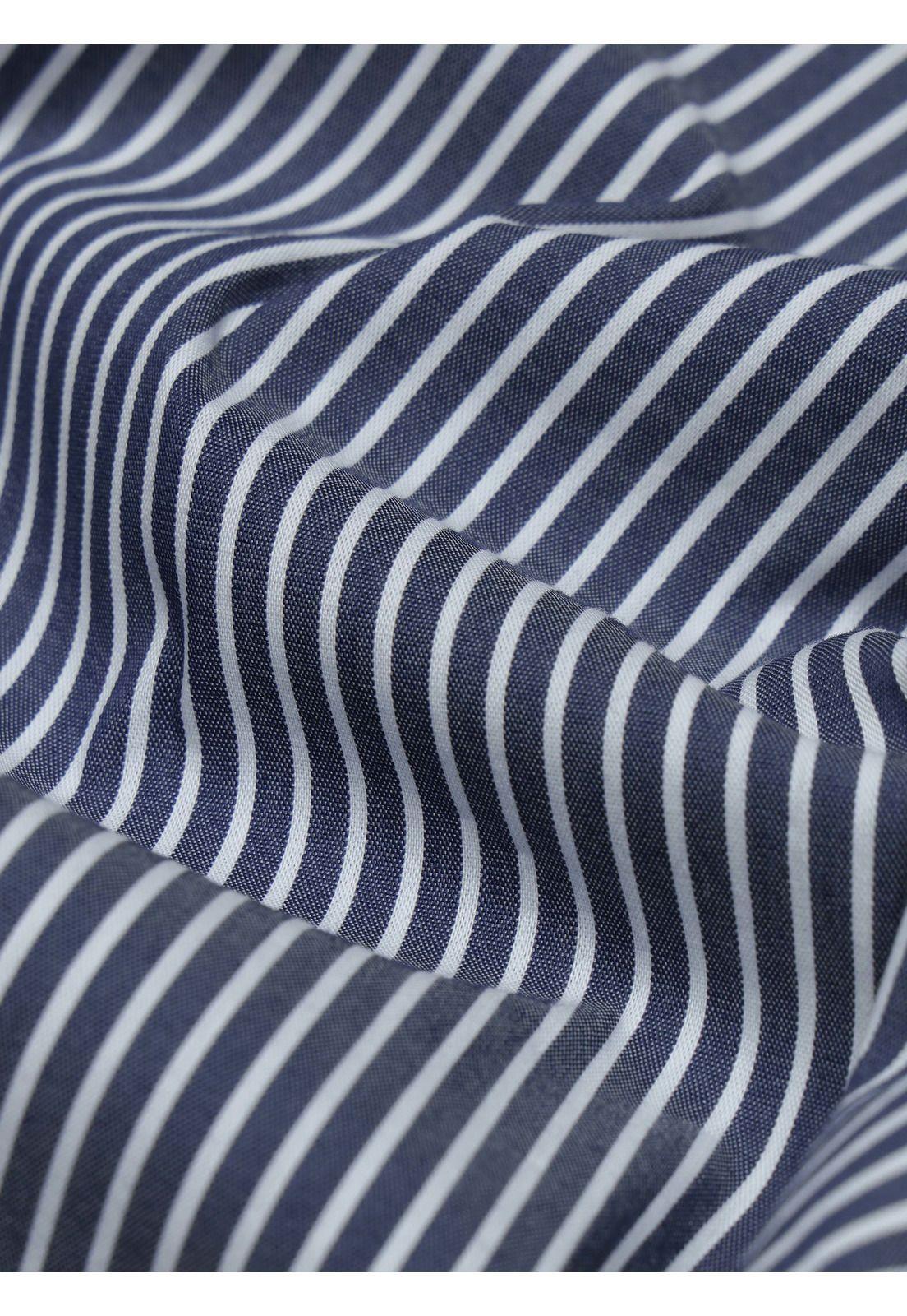 Camisa A Rayas Slim Fit Azul Arrow CMI3412AZ-6