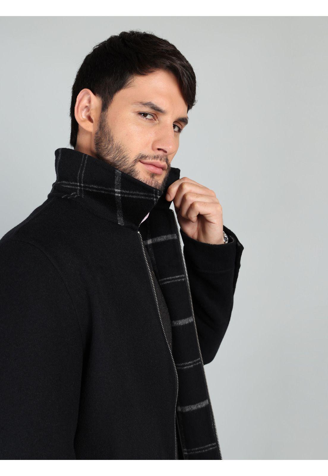 Chaqueta Lisa Recta Regular Fit Negro Arrow CA33089NE-2