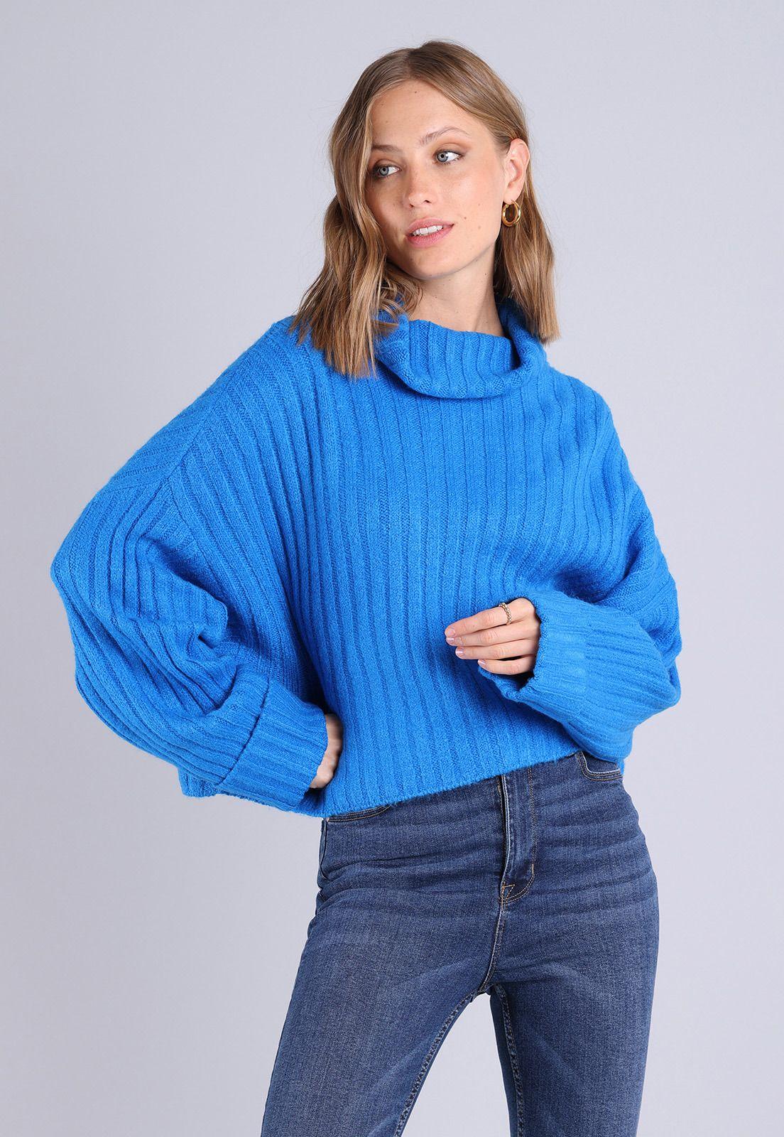 Sweater Oversize Cuello Alto Mujer Soviet-0