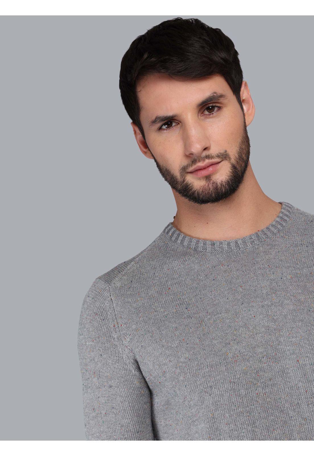 Sweater Cuello Redondo Regular fit Gris Arrow SW33087GR-2