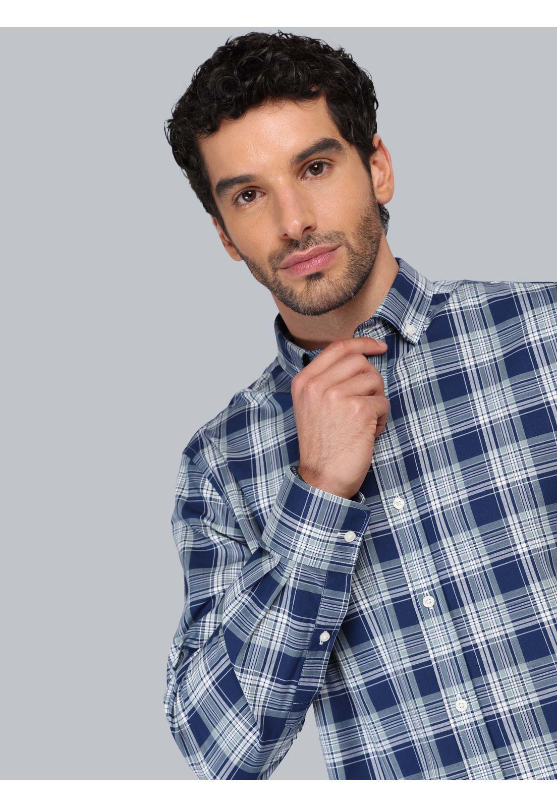Camisa Cuadros Tailored Fit Azul Piero Butti PBCIF09AZ-2