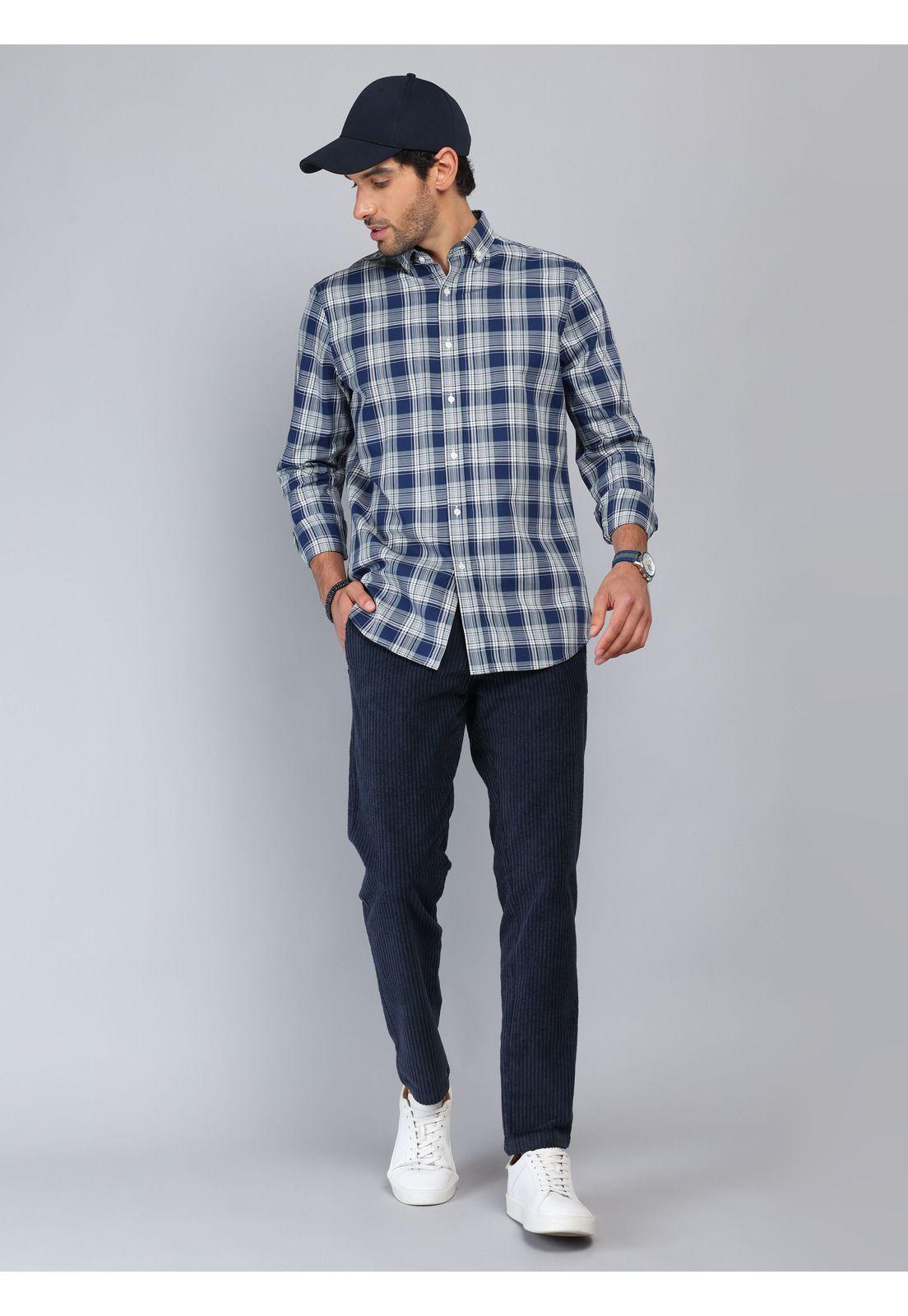 Camisa Cuadros Tailored Fit Azul Piero Butti PBCIF09AZ-3