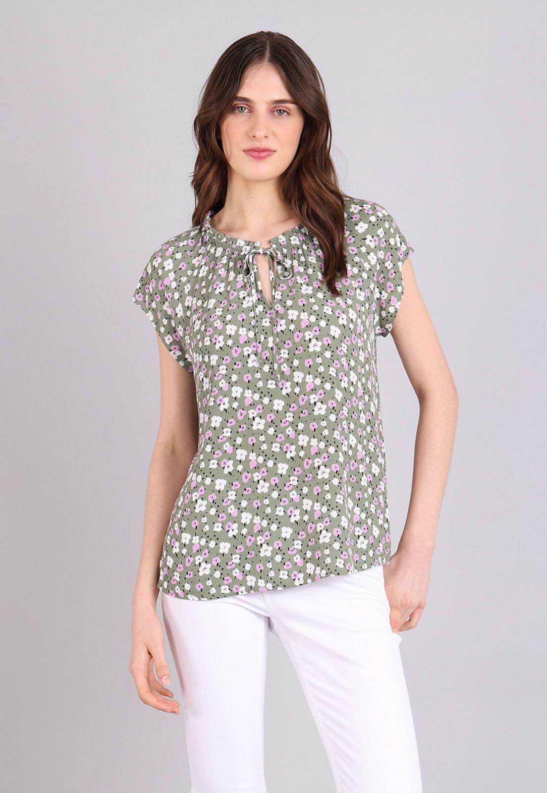 Blusa Manga Corta Mujer Esprit Azul marino-3