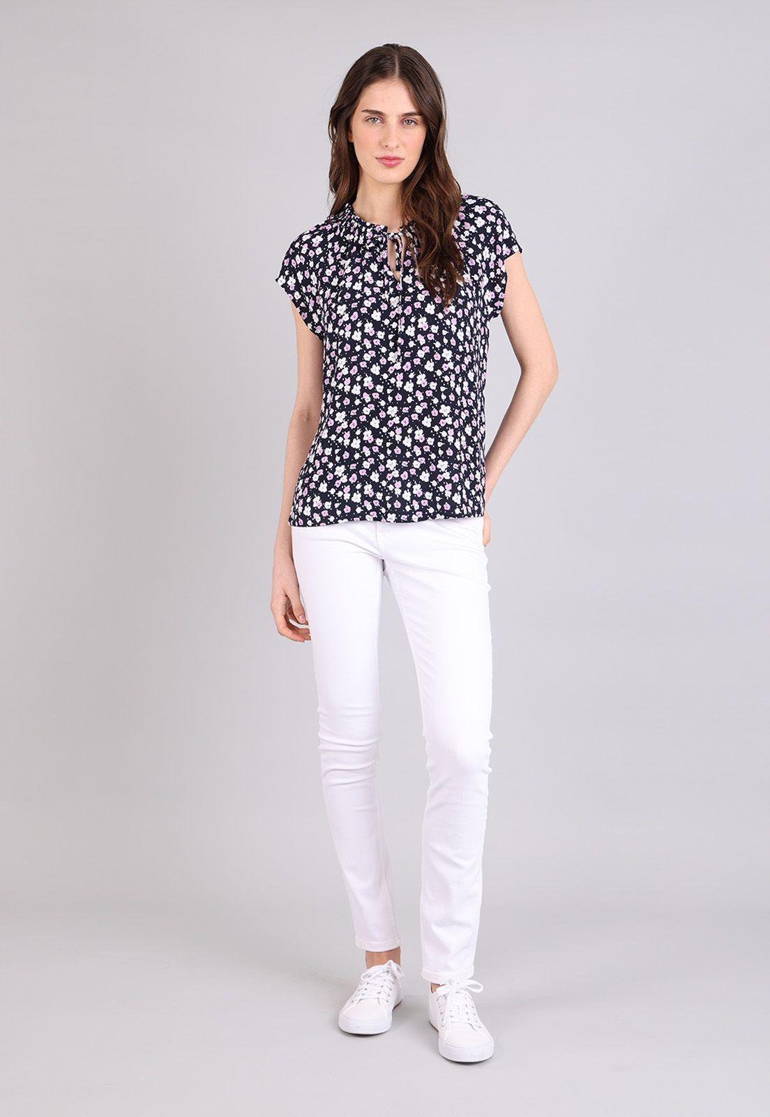 Blusa Manga Corta Mujer Esprit Azul marino-0