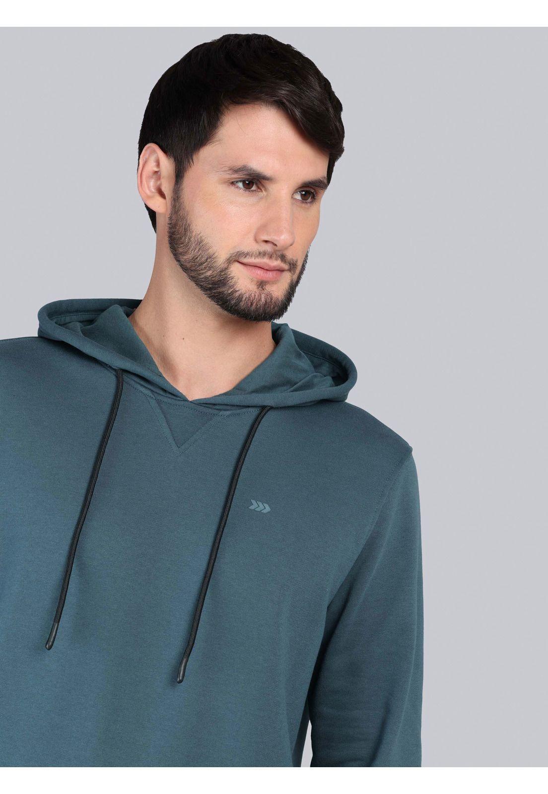 Polerón Con Capucha Regular Fit Petróleo Arrow PL33026PE-2