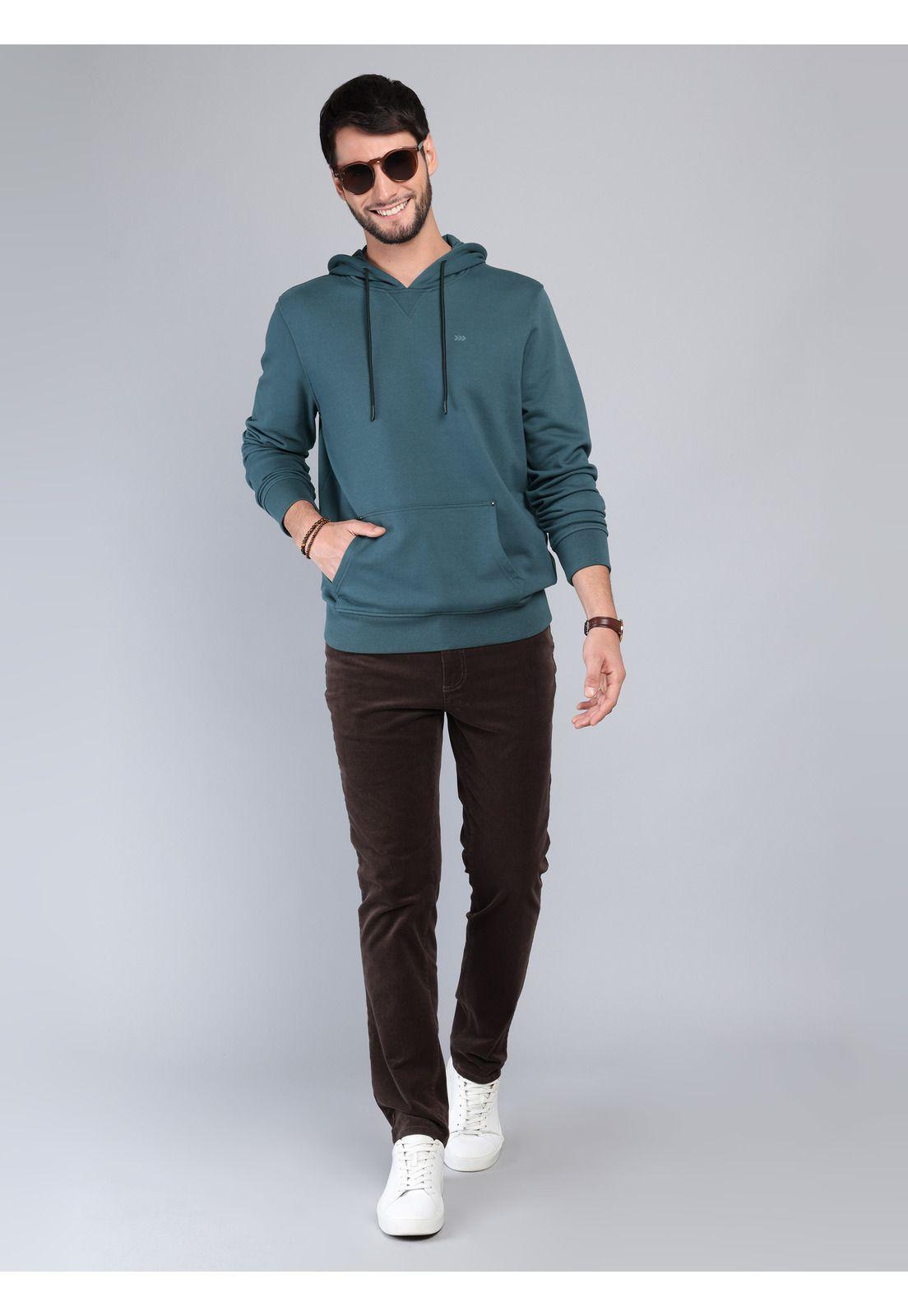 Polerón Con Capucha Regular Fit Petróleo Arrow PL33026PE-3