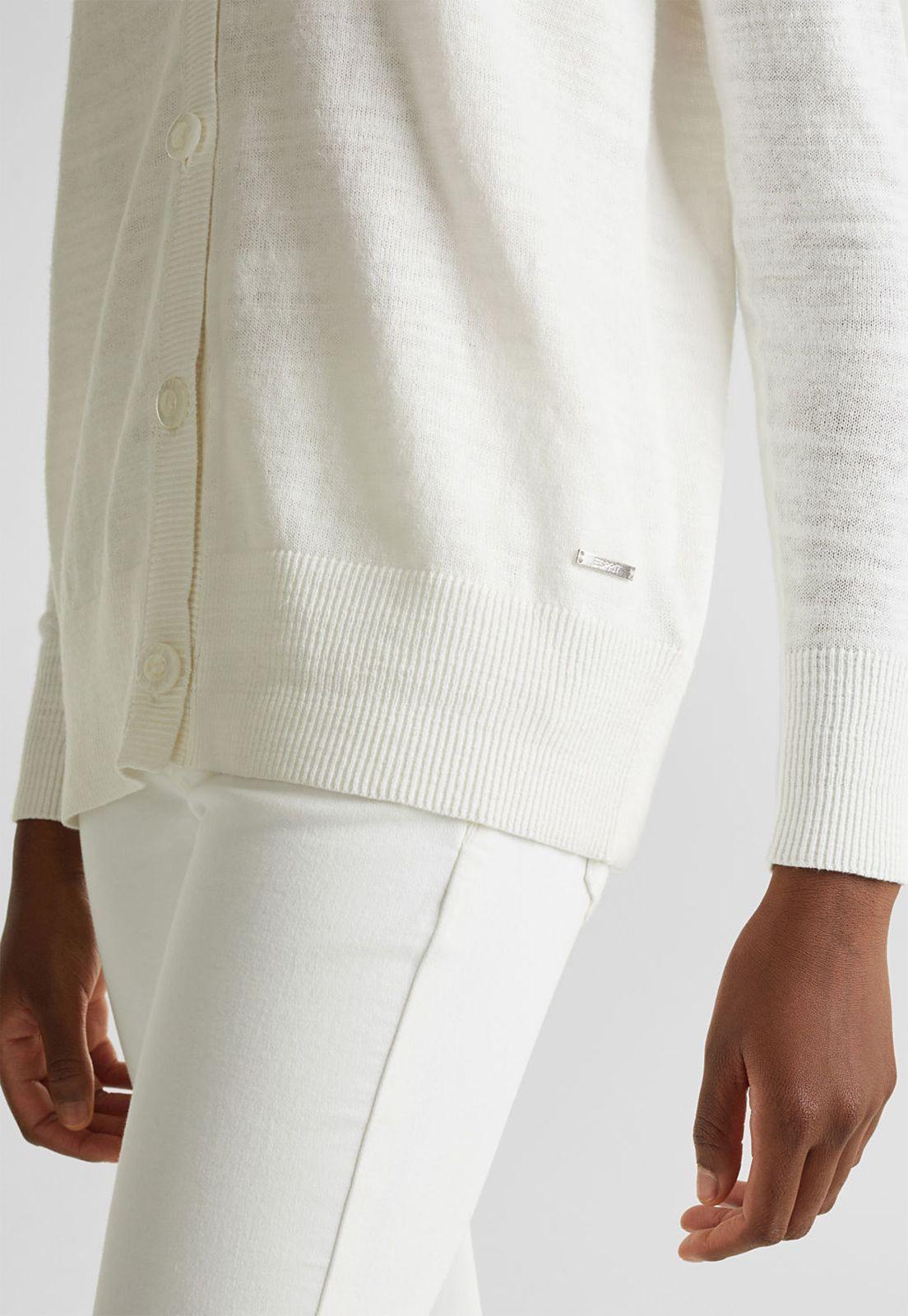 Con lino: cárdigan cuello-2