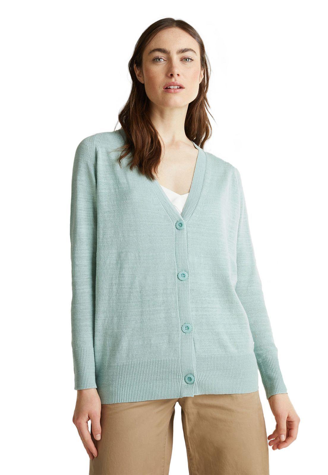 Con lino: cárdigan cuello-0