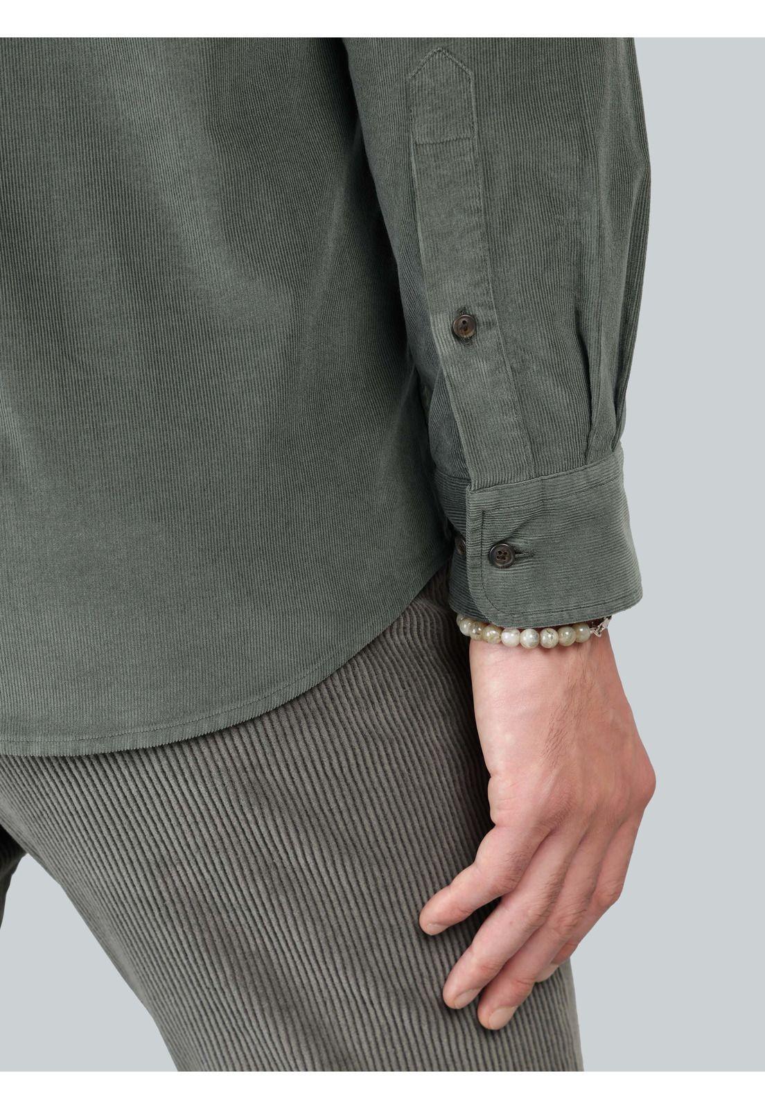 Camisa Cotelé Regular Fit Oliva Arrow CM33023OL-5