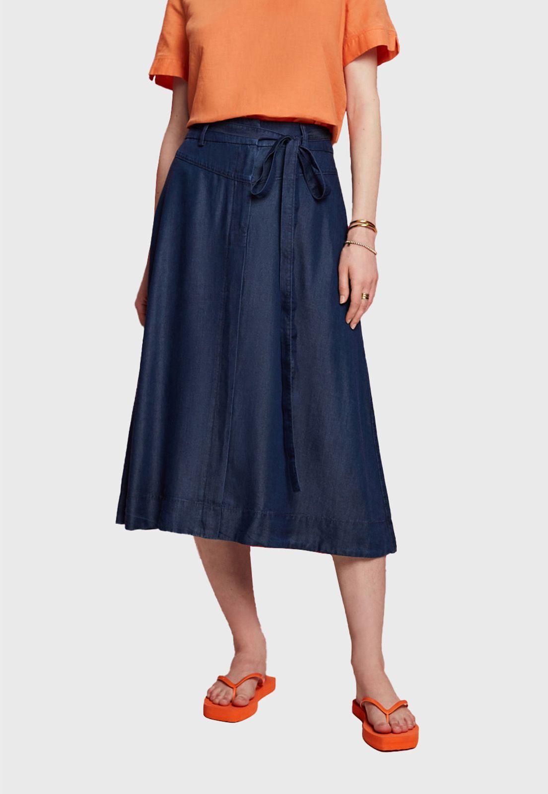 Falda De Mezclilla Mujer Esprit-0