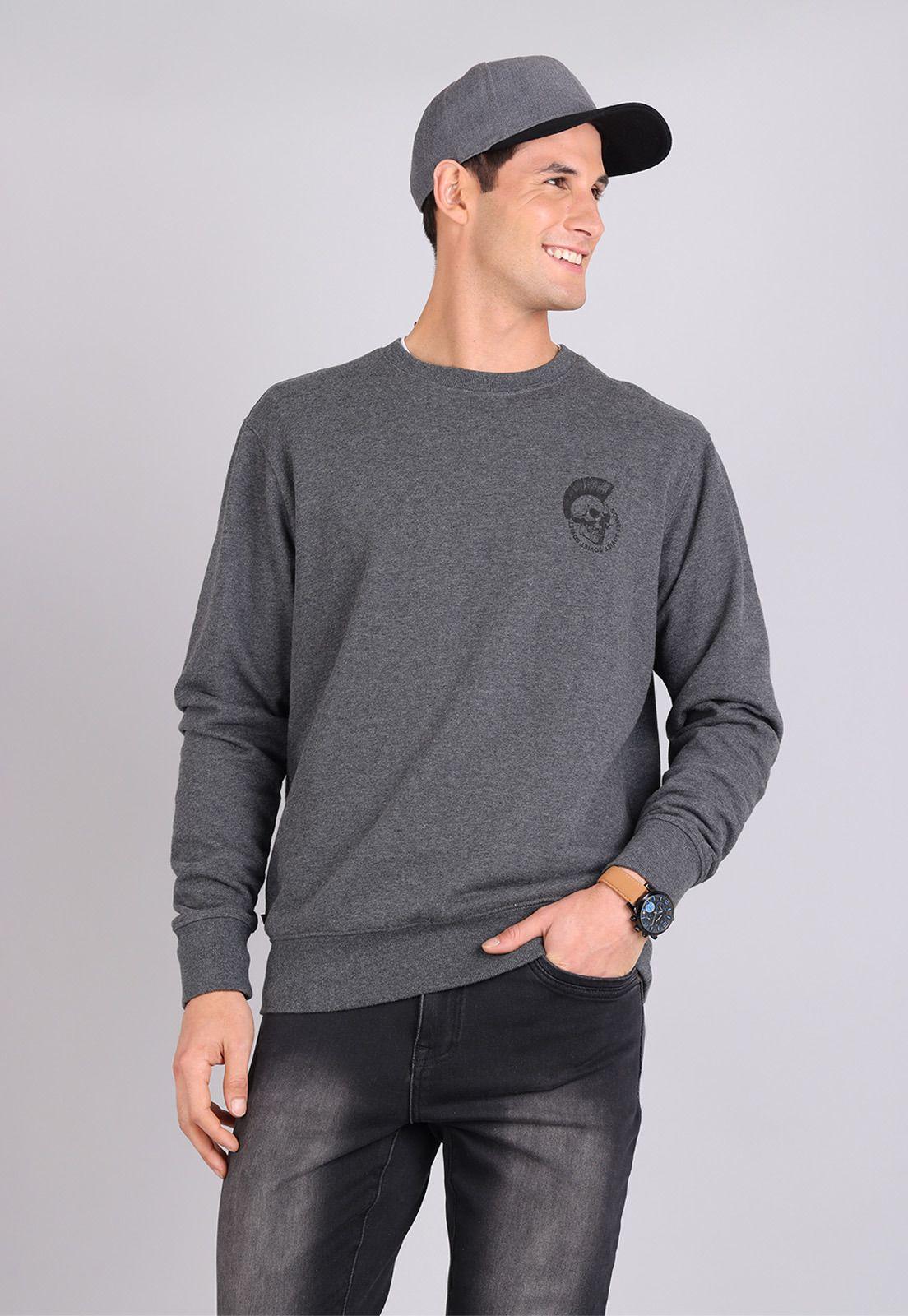 Poleron Cuello Redondo Hombre Soviet SPLH671GR-0