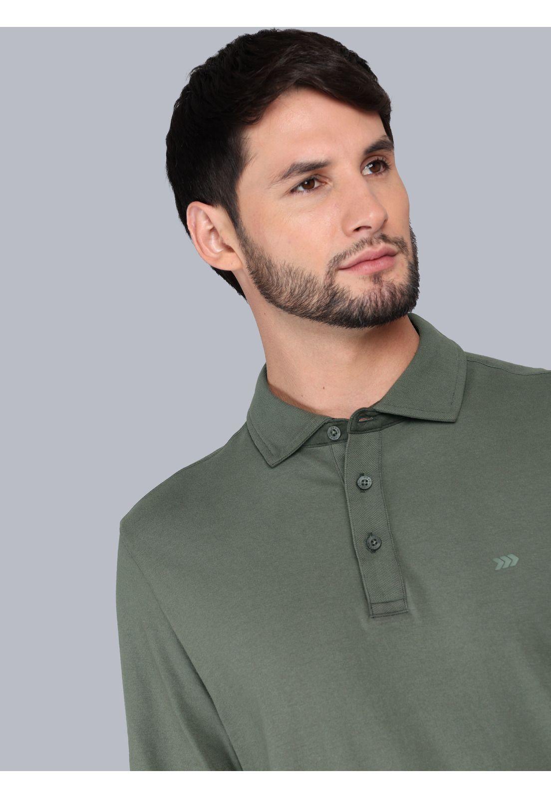Polera Lisa Stone Wash Regular Fit Verde Arrow PO33071VE-2