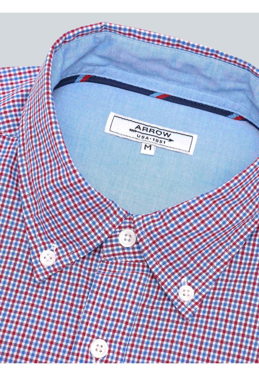 Camisa A Cuadros Regular Fit Rojo Arrow CM33022NB-4