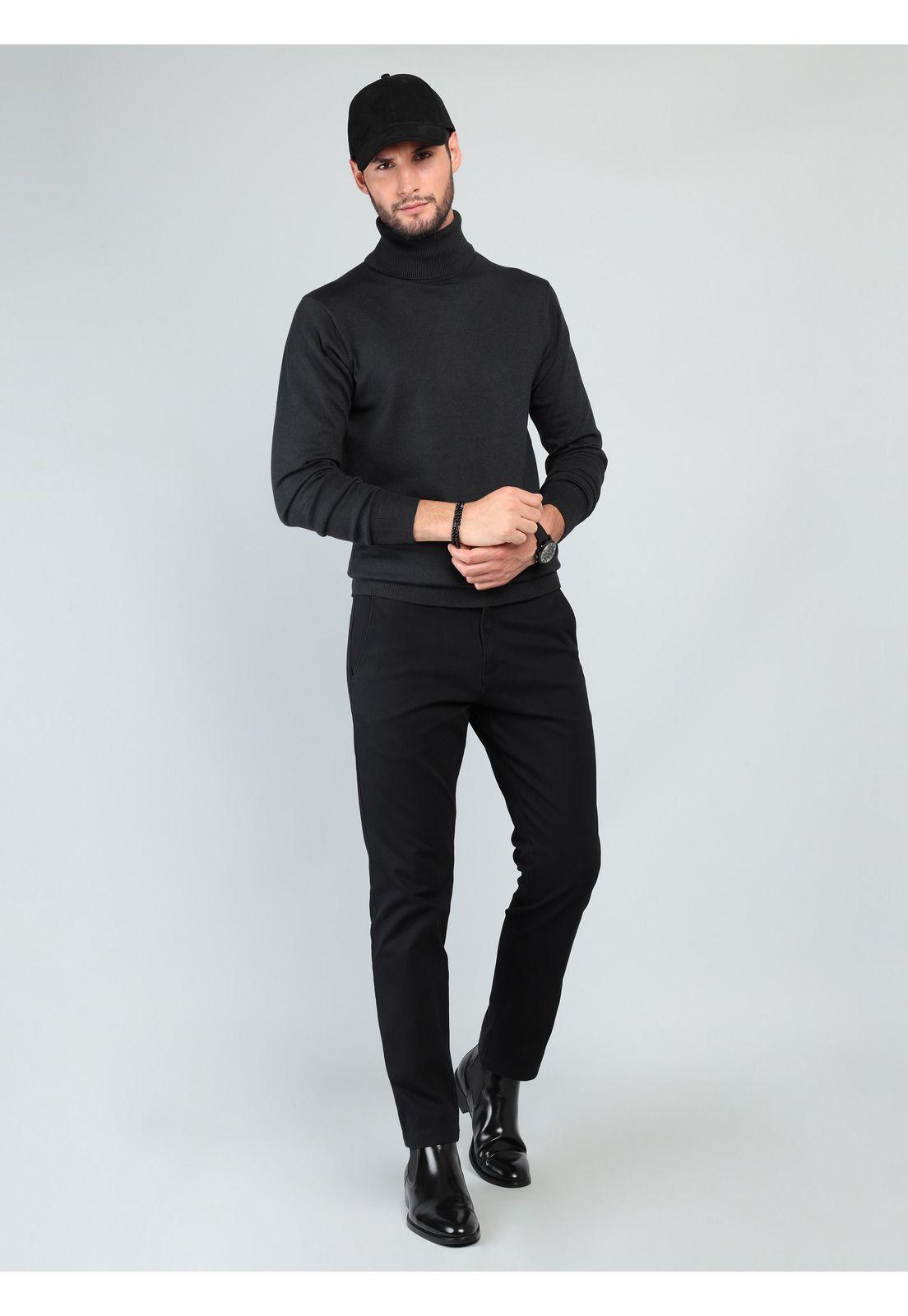 Sweater Cuello Alto Regular Fit Carbón Arrow SW33092CB-3