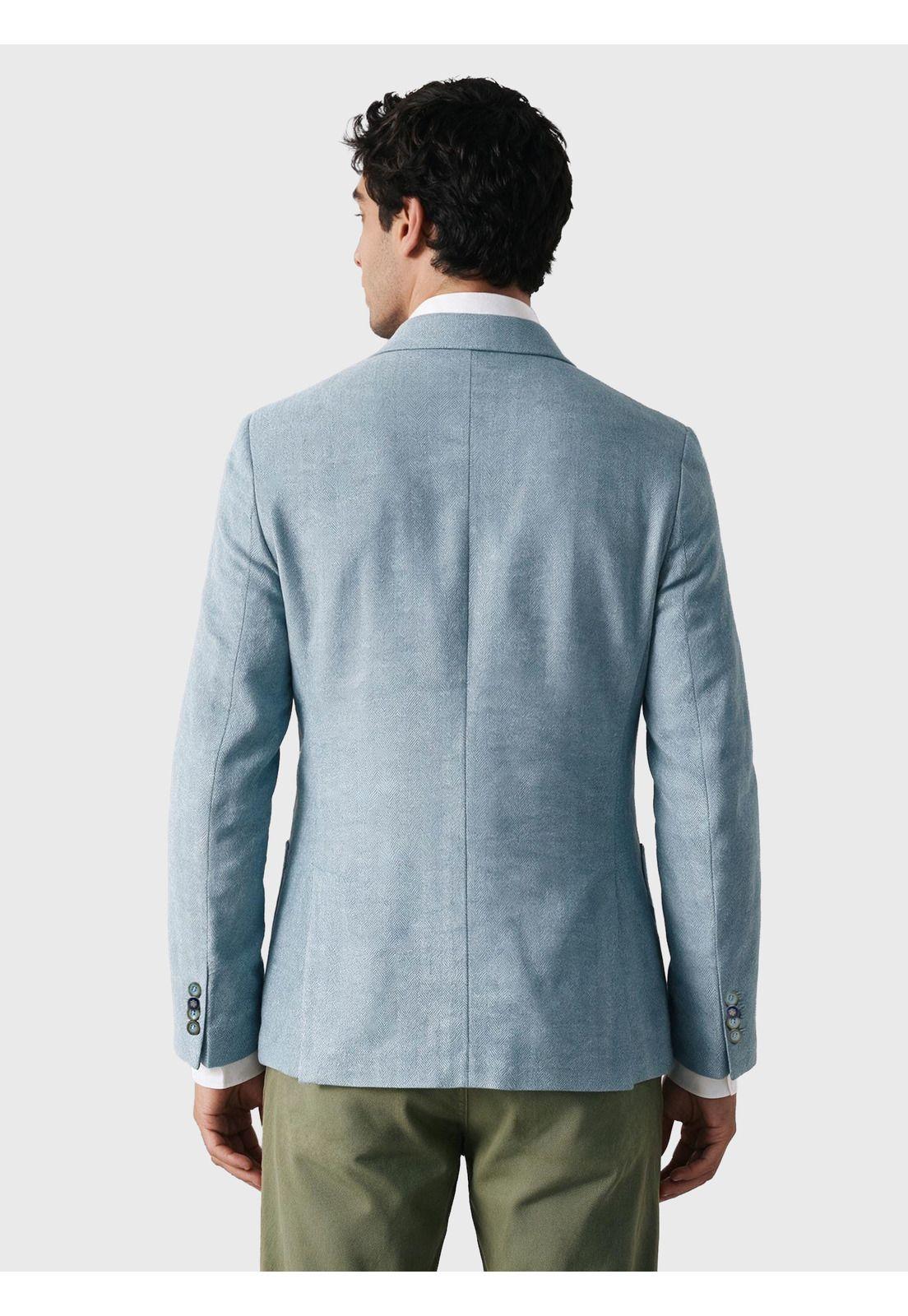 Blazer Lino-Algodón Tailored Fit Celeste Arrow BZI3420NB-1