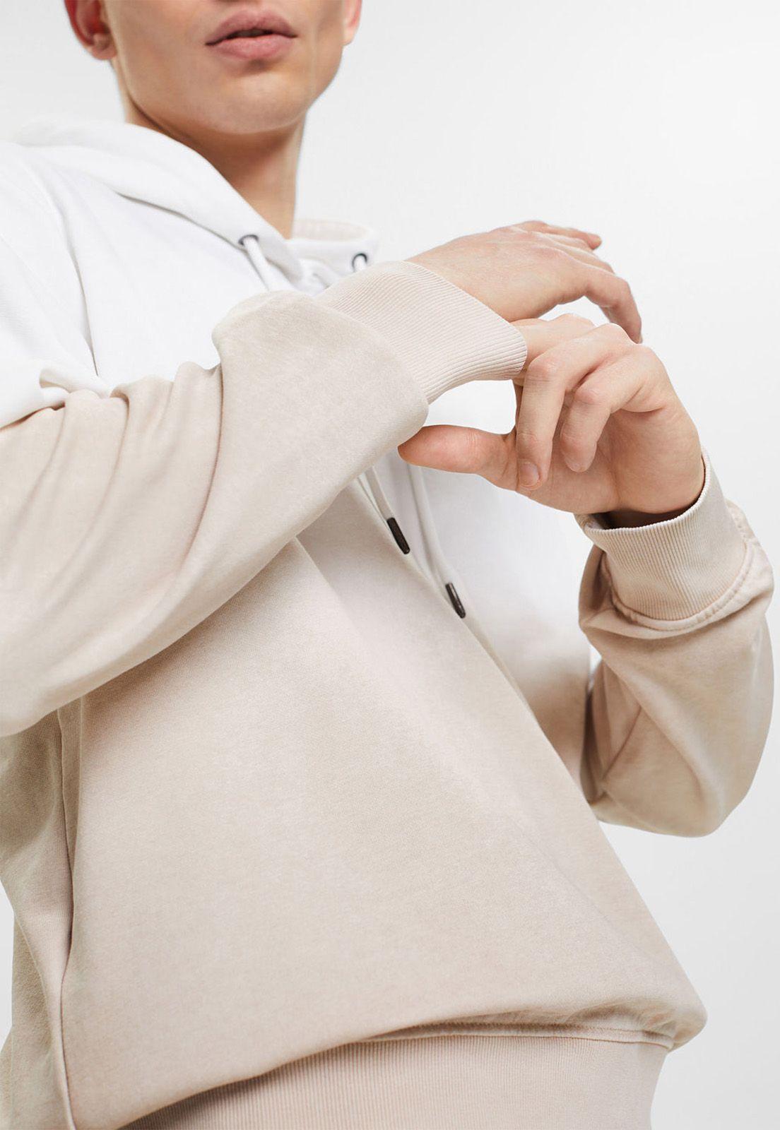 Polerón Bicolor Con Capucha Hombre Esprit Verde musgo-2