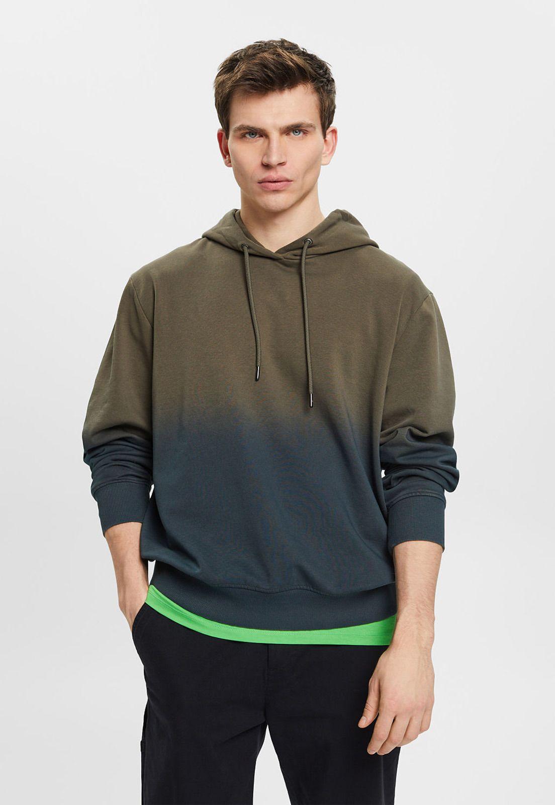 Polerón Bicolor Con Capucha Hombre Esprit Verde musgo-0