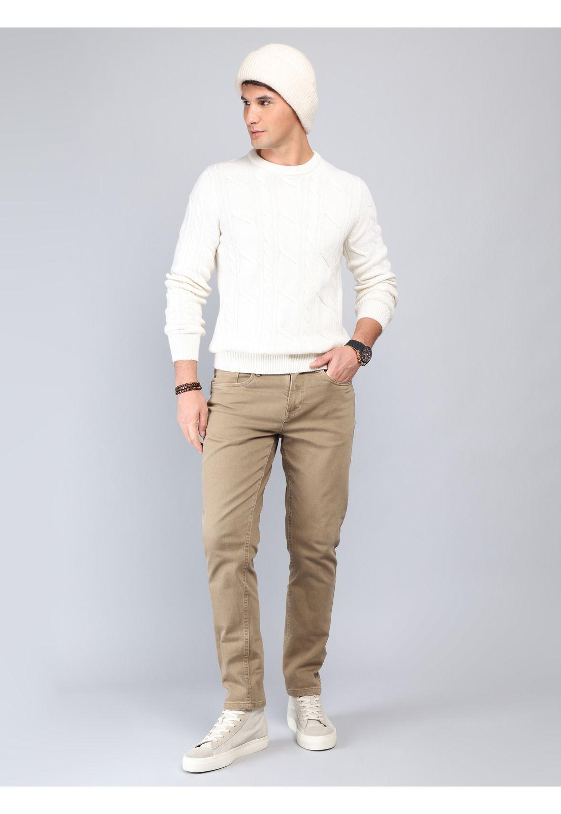 Sweater Texturado Regular Fit Beige Soviet SCII106BE-3