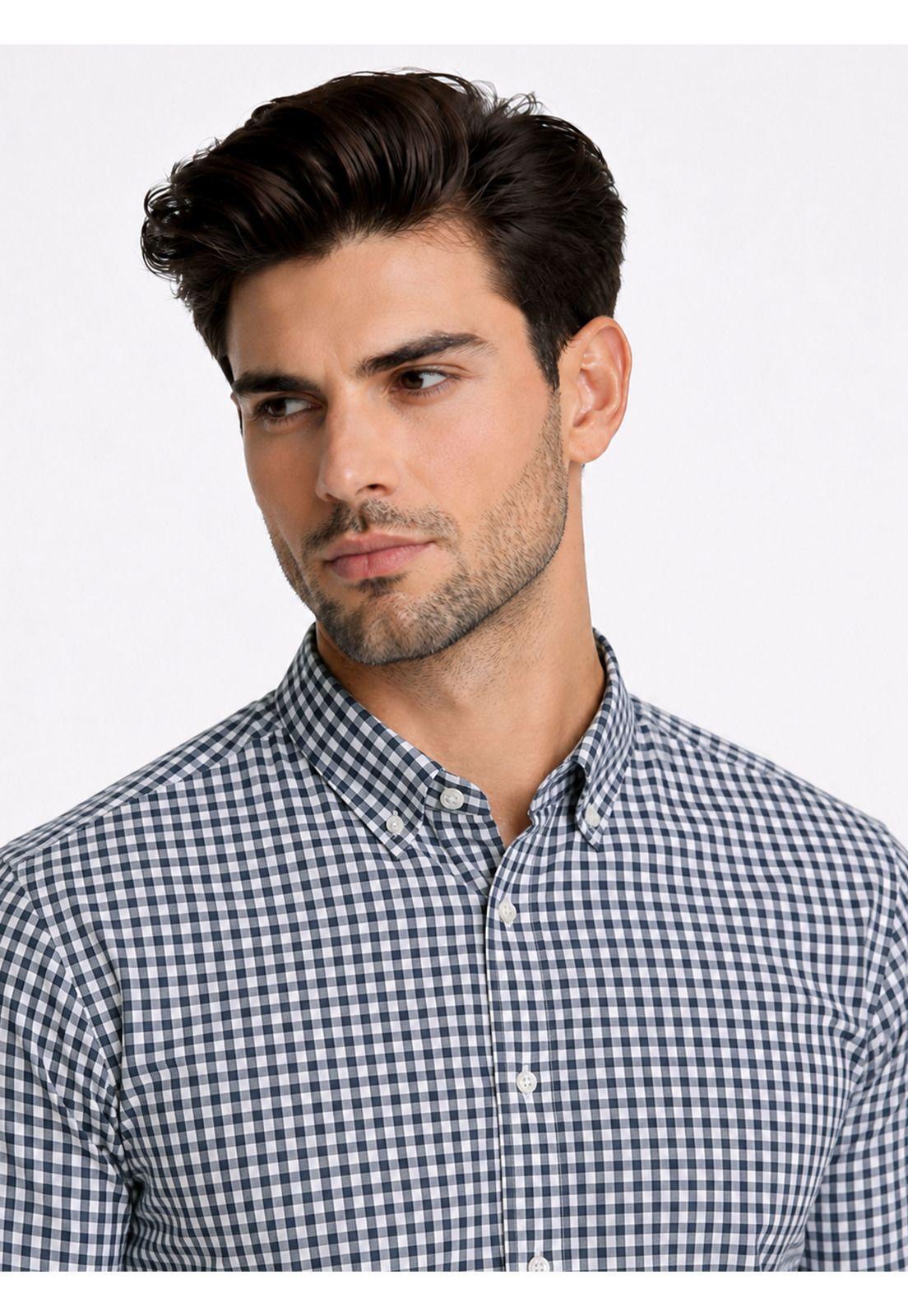 Camisa Cuadros Regular Fit Azul Marino Piero Butti PBDVF11NB-2