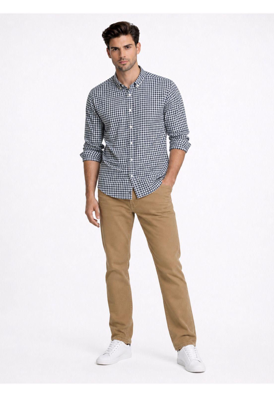 Camisa Cuadros Regular Fit Azul Marino Piero Butti PBDVF11NB-3