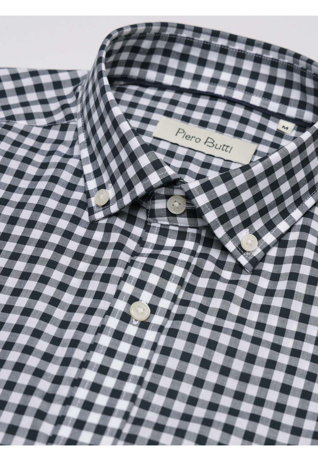 Camisa Cuadros Regular Fit Azul Marino Piero Butti PBDVF11NB-5