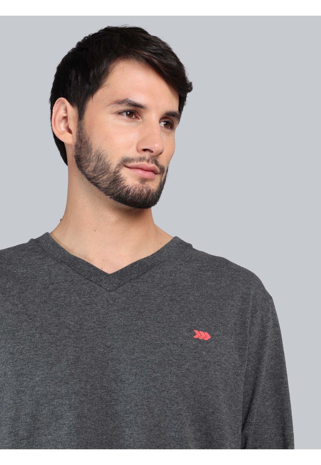 Pijama Largo Regular Fit Gris Oscuro Arrow P1I3304GO-3