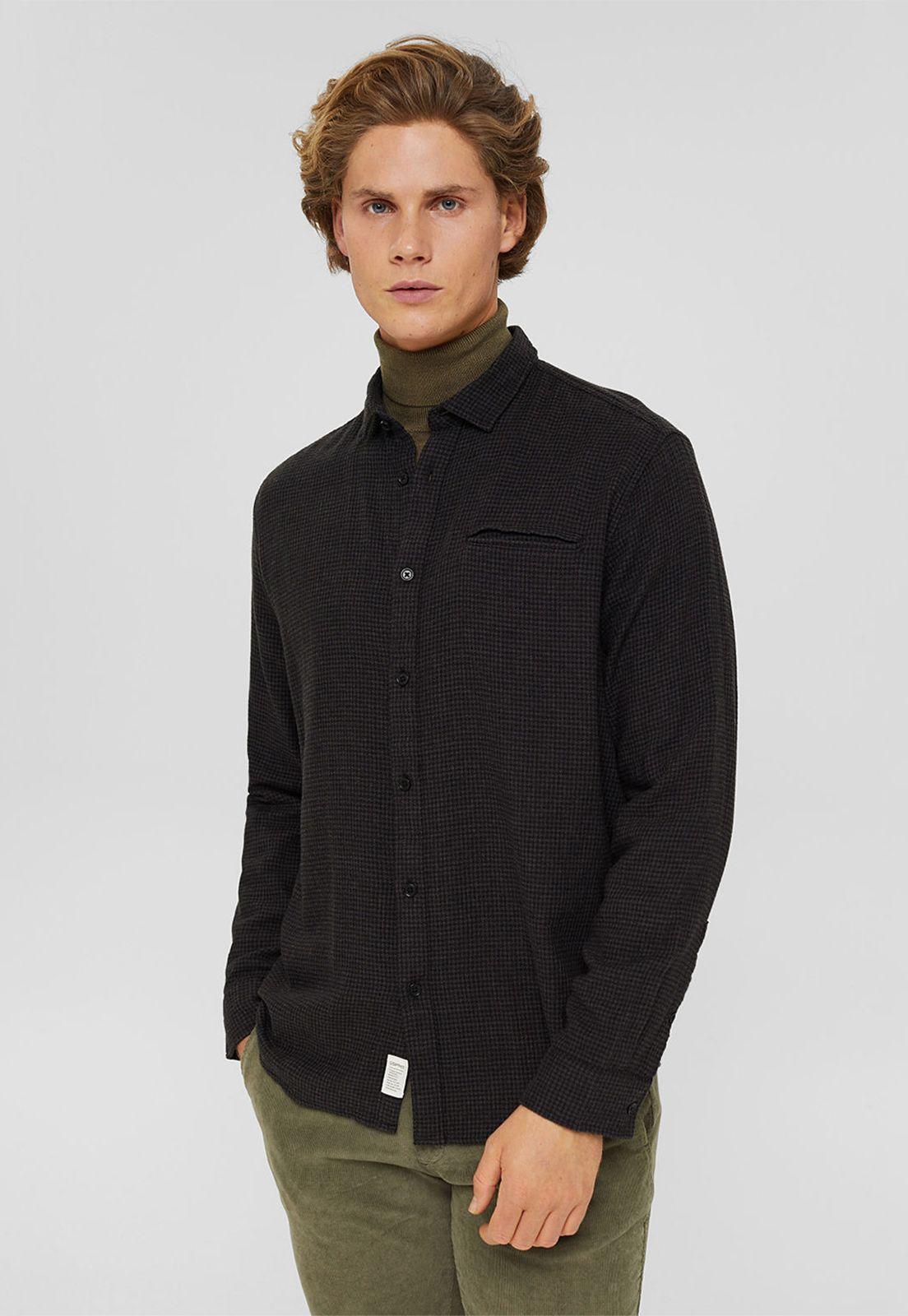 Camisa a cuadros de algodón ecológico Esprit-0