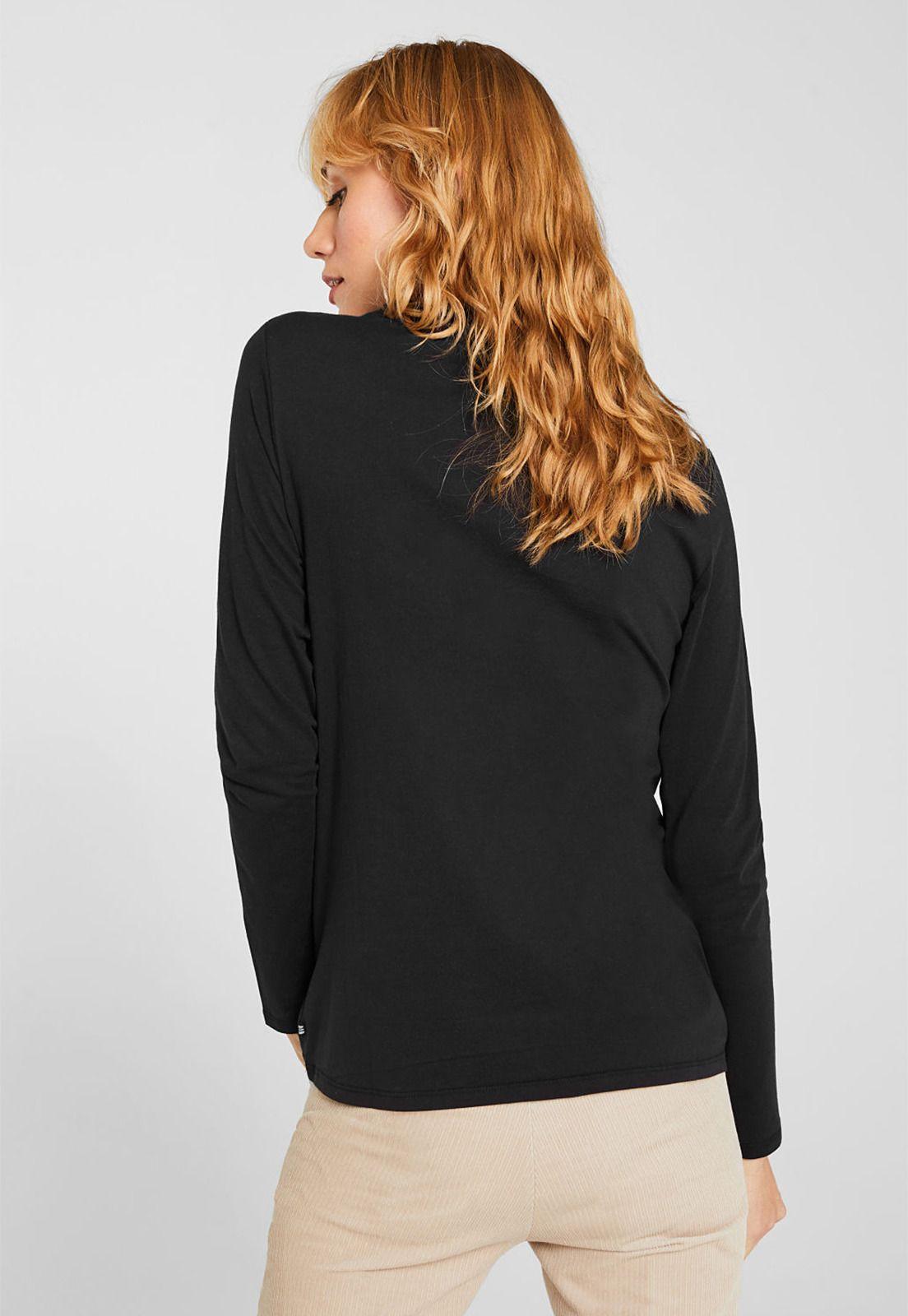 Polera De Manga Larga Con Cuello Alto-1