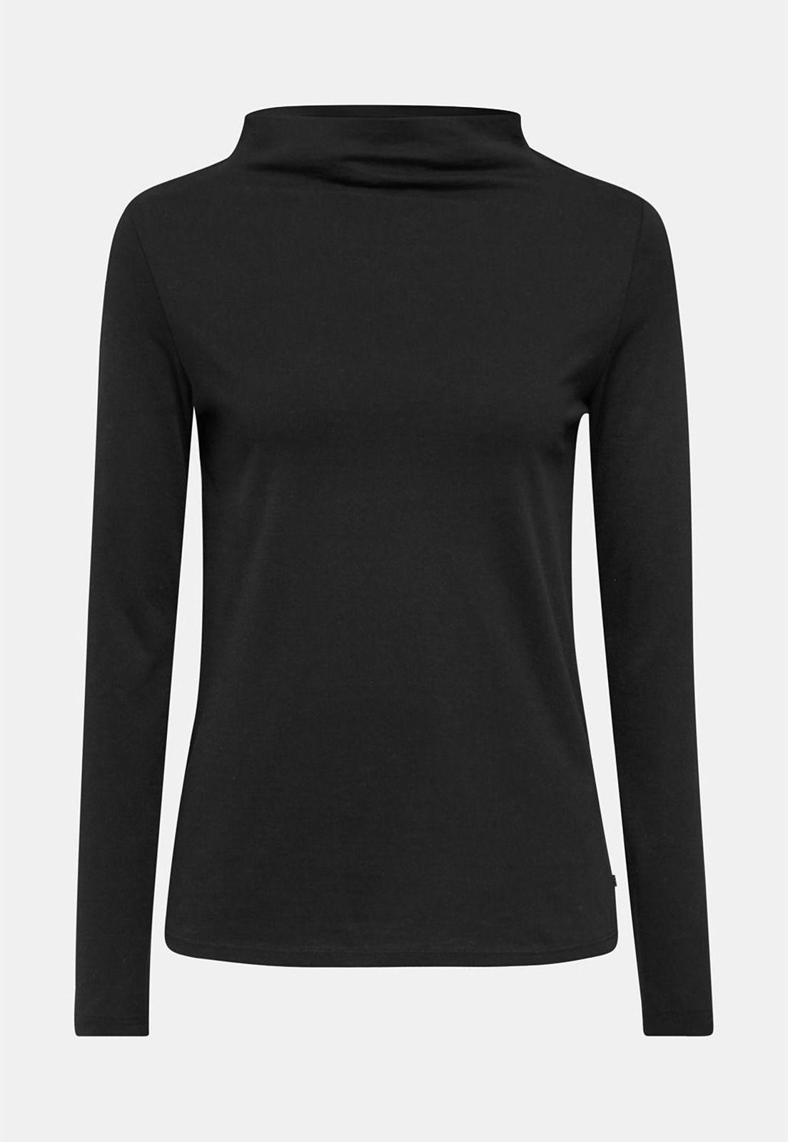Polera De Manga Larga Con Cuello Alto-3